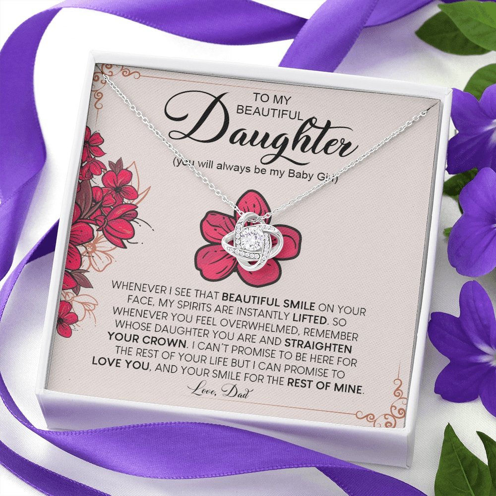 To My Beautiful Daughter | Always Be My Baby Girl ❤️🌺 | Jewelry | C30011TG, C30011TR, lx-C30011, PB23-WOOD, PROD-1883652, PT-922, TNM-1, USER-43062 | TageUnlimited