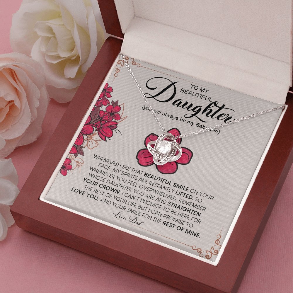 To My Beautiful Daughter | Always Be My Baby Girl ❤️🌺 | Jewelry | C30011TG, C30011TR, lx-C30011, PB23-WOOD, PROD-1883652, PT-922, TNM-1, USER-43062 | TageUnlimited