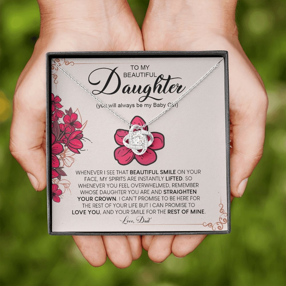 To My Beautiful Daughter | Always Be My Baby Girl ❤️🌺 | Jewelry | C30011TG, C30011TR, lx-C30011, PB23-WOOD, PROD-1883652, PT-922, TNM-1, USER-43062 | TageUnlimited