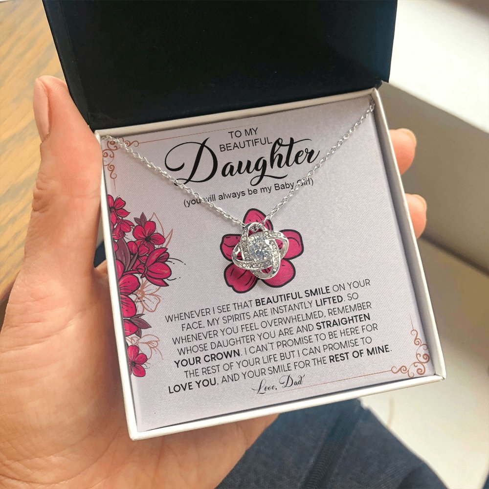 To My Beautiful Daughter | Always Be My Baby Girl ❤️🌺 | Jewelry | C30011TG, C30011TR, lx-C30011, PB23-WOOD, PROD-1883652, PT-922, TNM-1, USER-43062 | TageUnlimited
