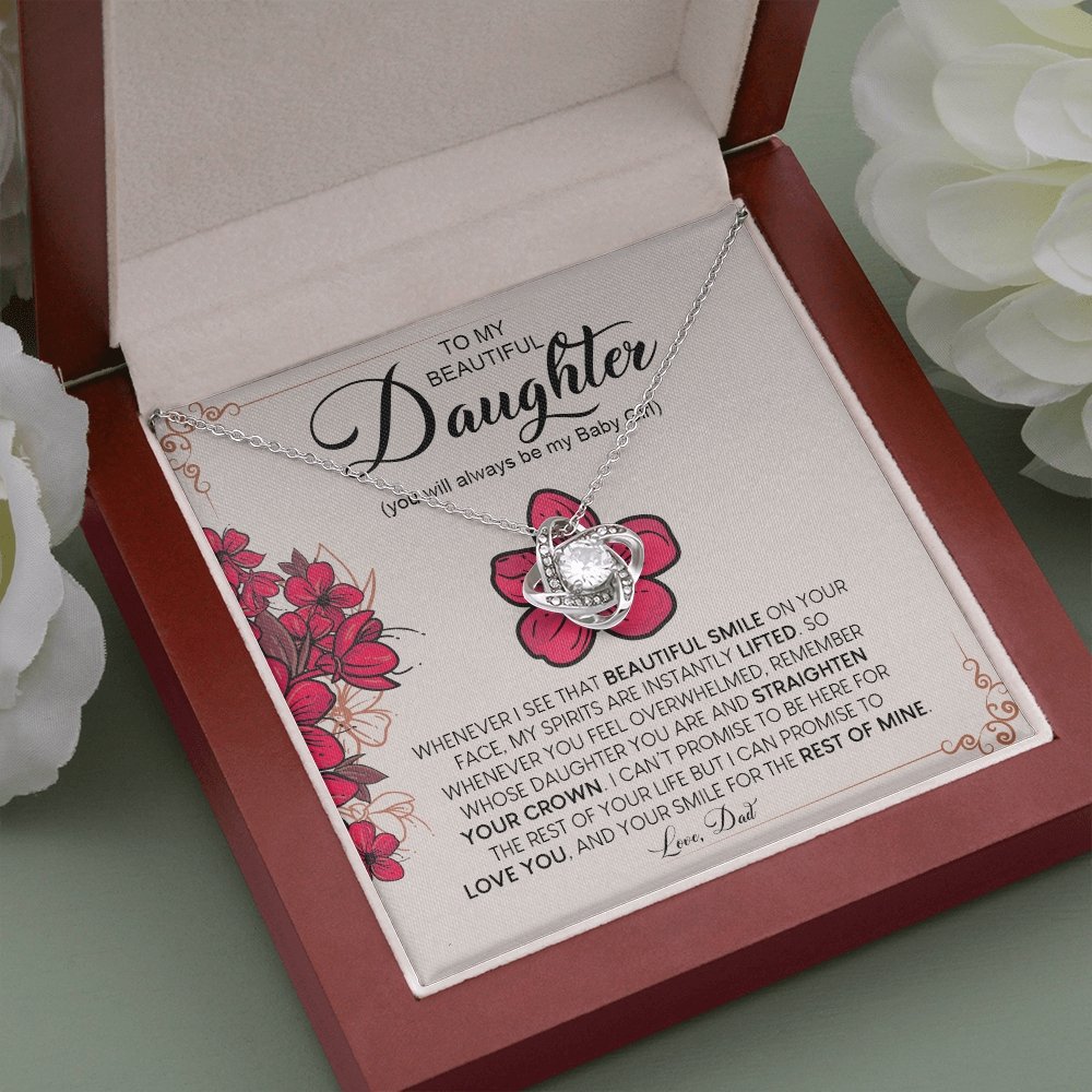 To My Beautiful Daughter | Always Be My Baby Girl ❤️🌺 | Jewelry | C30011TG, C30011TR, lx-C30011, PB23-WOOD, PROD-1883652, PT-922, TNM-1, USER-43062 | TageUnlimited