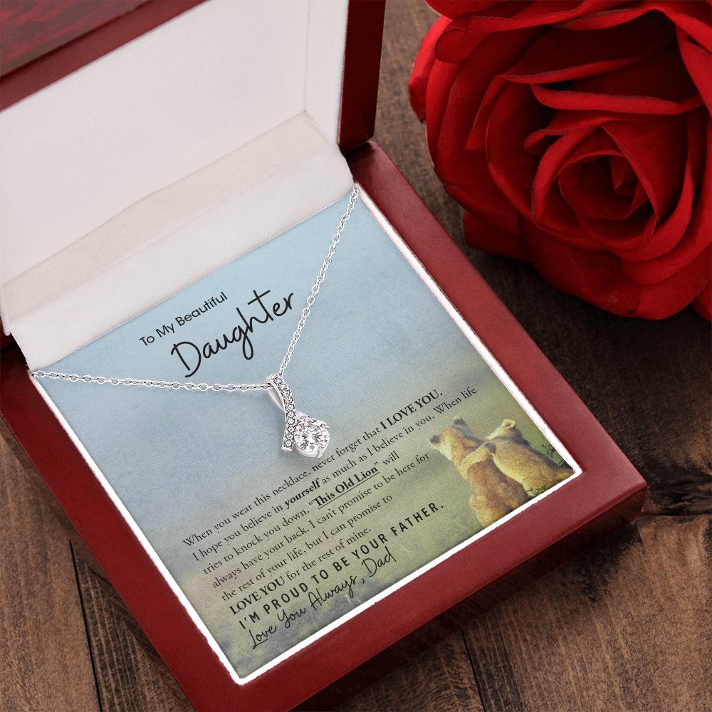 To My Beautiful Daughter | I'm Proud To Be Your Father ❤️🔥 (ALLURING BEAUTY necklace) | Jewelry | C30084TG, C30084TR, lx-C30084, PB23-WOOD, PROD-1893252, PT-930, TNM-1, USER-43062 | TageUnlimited