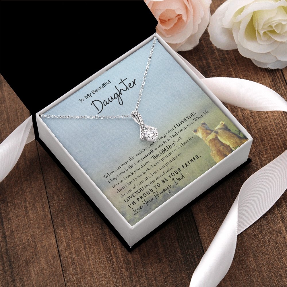 To My Beautiful Daughter | I'm Proud To Be Your Father ❤️🔥 (ALLURING BEAUTY necklace) | Jewelry | C30084TG, C30084TR, lx-C30084, PB23-WOOD, PROD-1893252, PT-930, TNM-1, USER-43062 | TageUnlimited