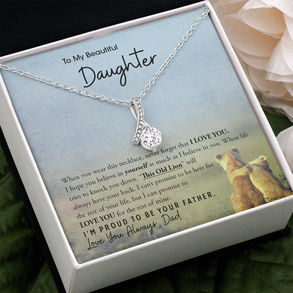 To My Beautiful Daughter | I'm Proud To Be Your Father ❤️🔥 (ALLURING BEAUTY necklace) | Jewelry | C30084TG, C30084TR, lx-C30084, PB23-WOOD, PROD-1893252, PT-930, TNM-1, USER-43062 | TageUnlimited