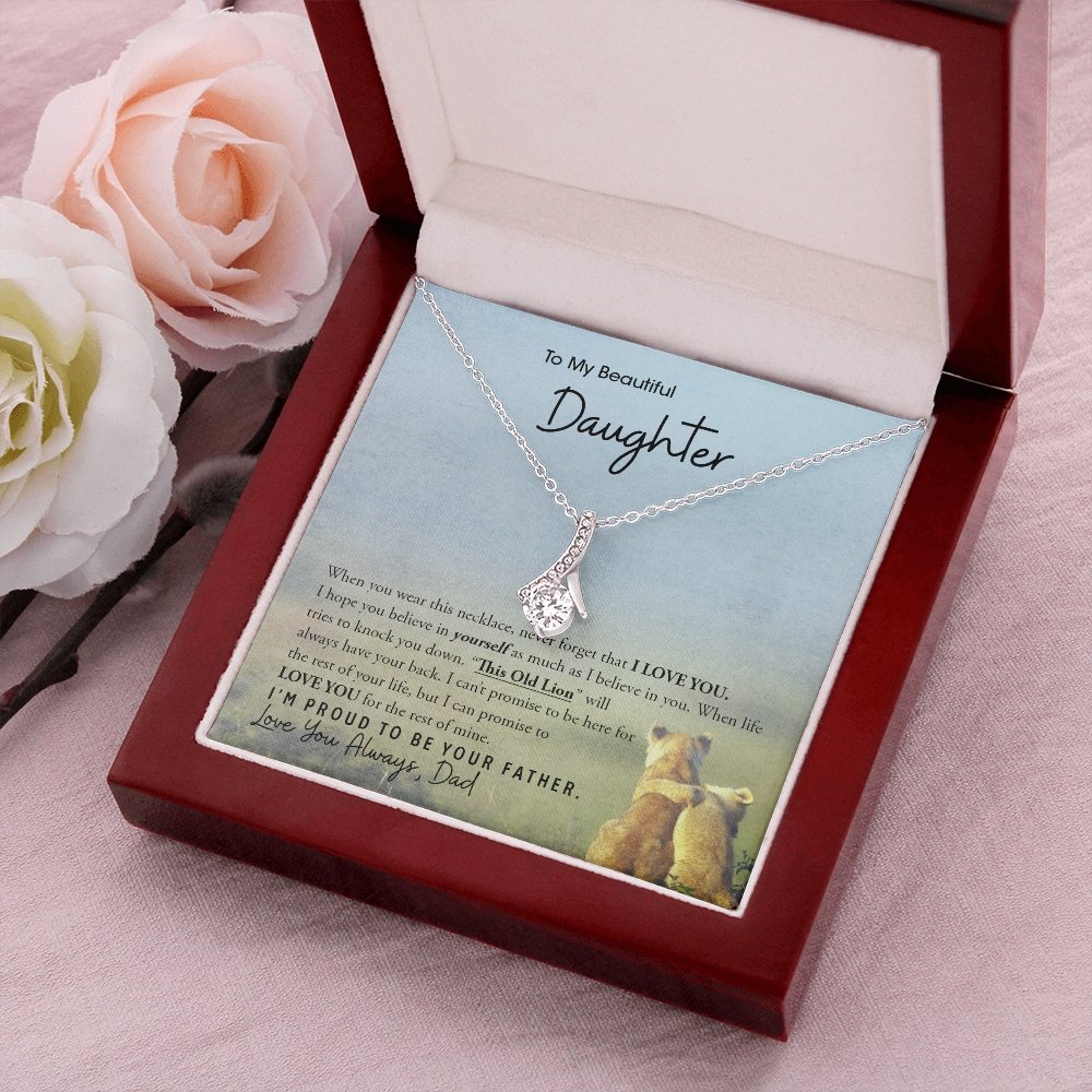 To My Beautiful Daughter | I'm Proud To Be Your Father ❤️🔥 (ALLURING BEAUTY necklace) | Jewelry | C30084TG, C30084TR, lx-C30084, PB23-WOOD, PROD-1893252, PT-930, TNM-1, USER-43062 | TageUnlimited