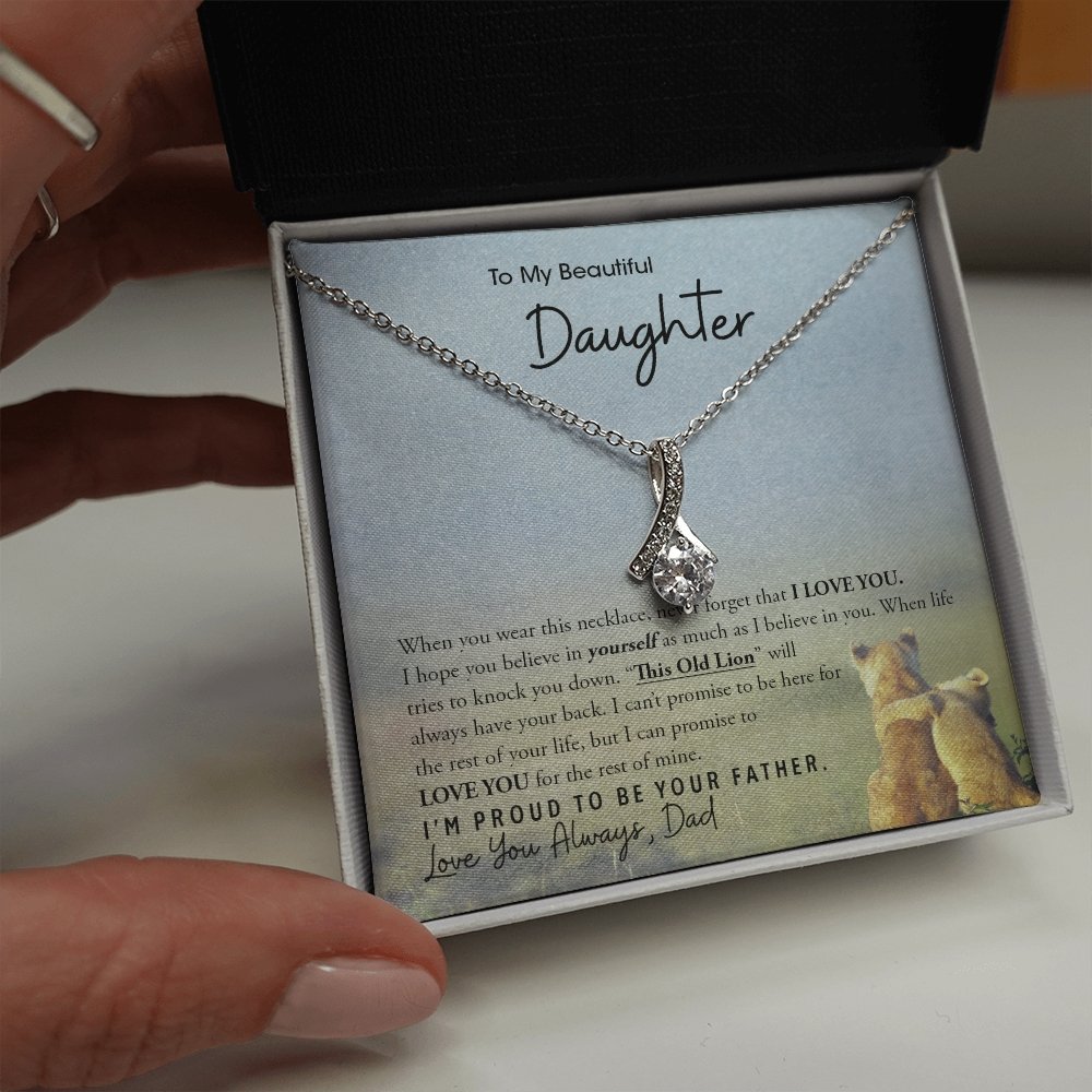 To My Beautiful Daughter | I'm Proud To Be Your Father ❤️🔥 (ALLURING BEAUTY necklace) | Jewelry | C30084TG, C30084TR, lx-C30084, PB23-WOOD, PROD-1893252, PT-930, TNM-1, USER-43062 | TageUnlimited