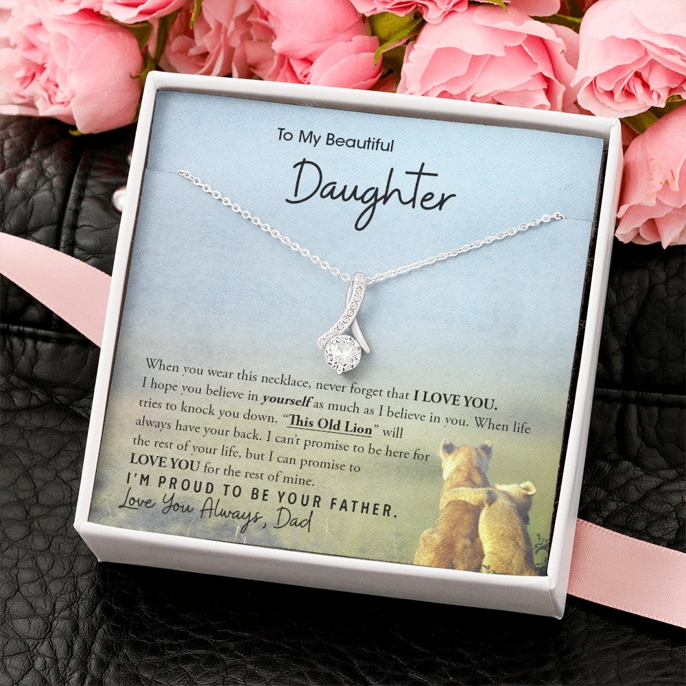 To My Beautiful Daughter | I'm Proud To Be Your Father ❤️🔥 (ALLURING BEAUTY necklace) | Jewelry | C30084TG, C30084TR, lx-C30084, PB23-WOOD, PROD-1893252, PT-930, TNM-1, USER-43062 | TageUnlimited