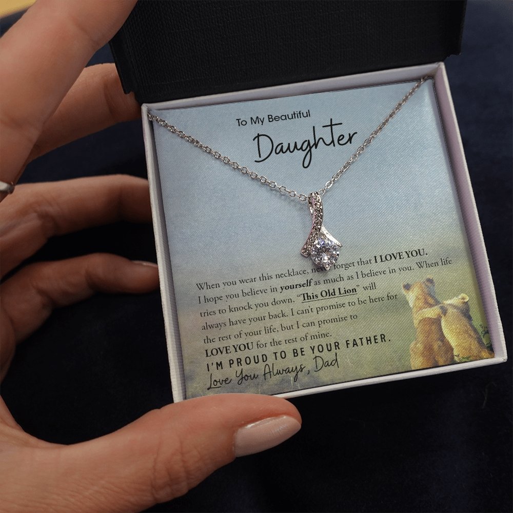 To My Beautiful Daughter | I'm Proud To Be Your Father ❤️🔥 (ALLURING BEAUTY necklace) | Jewelry | C30084TG, C30084TR, lx-C30084, PB23-WOOD, PROD-1893252, PT-930, TNM-1, USER-43062 | TageUnlimited
