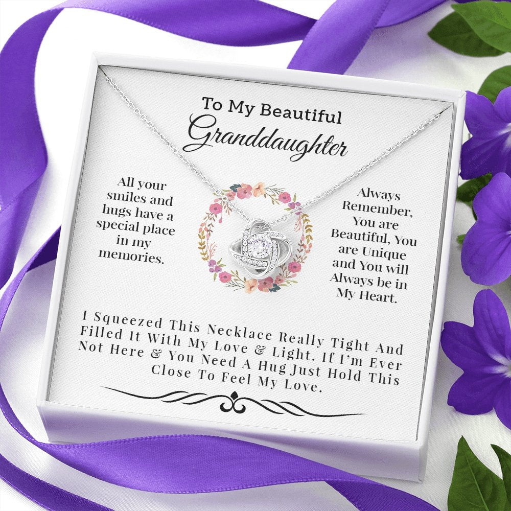 To My Beautiful Granddaughter | Light and Love Necklace 💓💓 | Jewelry | C30011TG, C30011TR, lx-C30011, PB23-WOOD, PROD-1582898, PT-922, TNM-1, USER-43062, WARRANTY-UPSELL | TageUnlimited