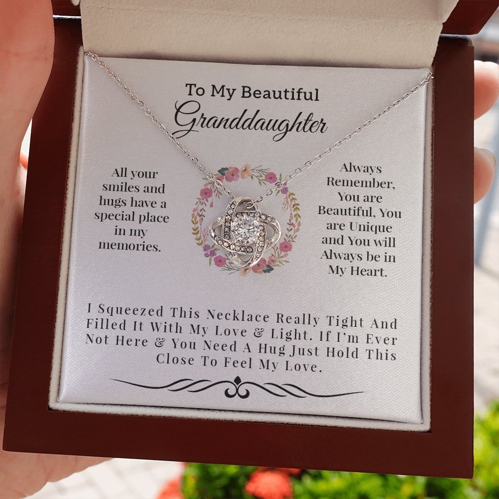 To My Beautiful Granddaughter | Light and Love Necklace 💓💓 | Jewelry | C30011TG, C30011TR, lx-C30011, PB23-WOOD, PROD-1582898, PT-922, TNM-1, USER-43062, WARRANTY-UPSELL | TageUnlimited