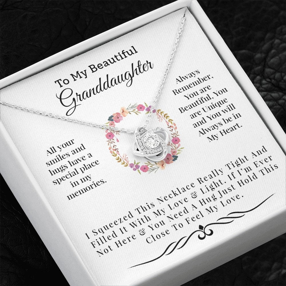 To My Beautiful Granddaughter | Light and Love Necklace 💓💓 | Jewelry | C30011TG, C30011TR, lx-C30011, PB23-WOOD, PROD-1582898, PT-922, TNM-1, USER-43062, WARRANTY-UPSELL | TageUnlimited