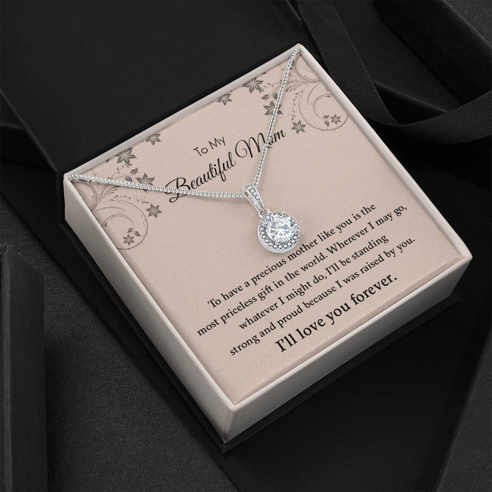 To My Beautiful Mom | I'll Love You Forever | Jewelry | C30187TR, lx-C30187, PB23-WOOD, PROD-2026952, PT-2646, TNM-1, USER-43062 | TageUnlimited