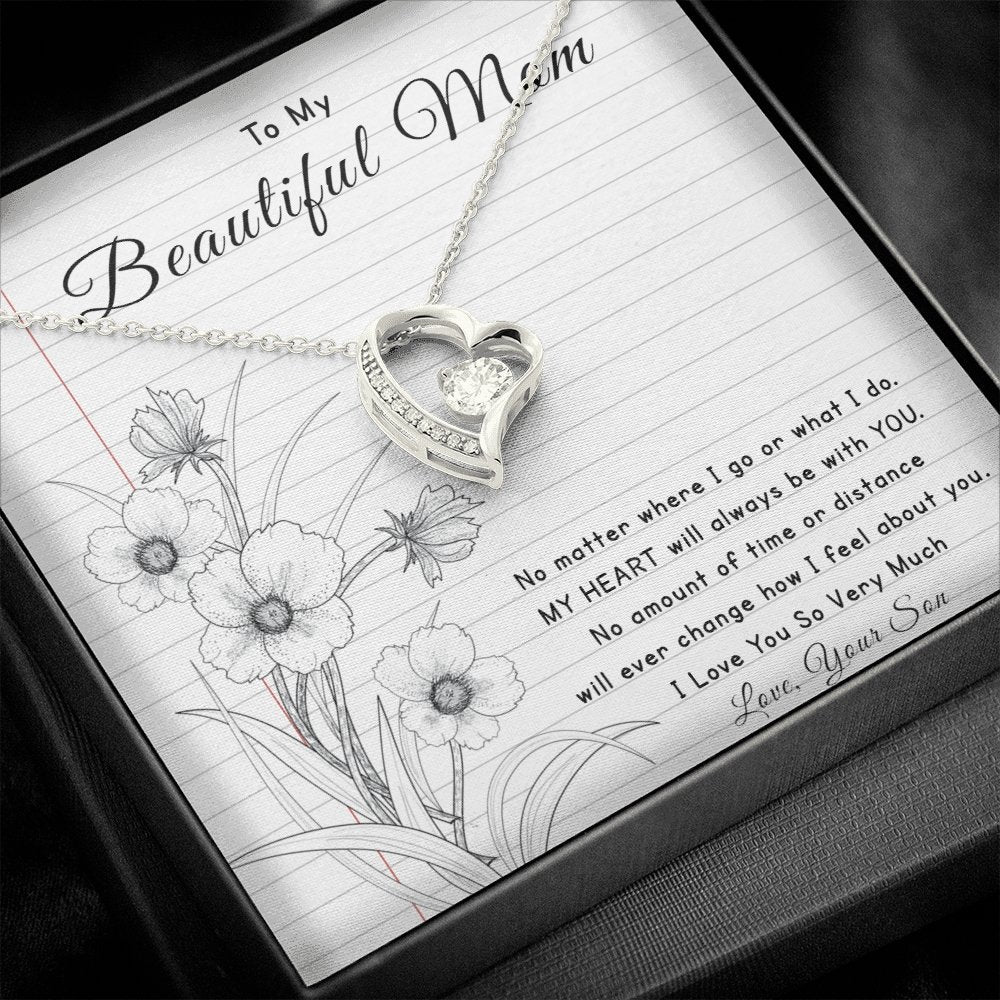 To My Beautiful Mom | No Matter Where I Go | Jewelry | C30025TG, C30025TR, lx-C30025, PB23-WOOD, PROD-2096515, PT-781, TNM-1, USER-43062 | TageUnlimited