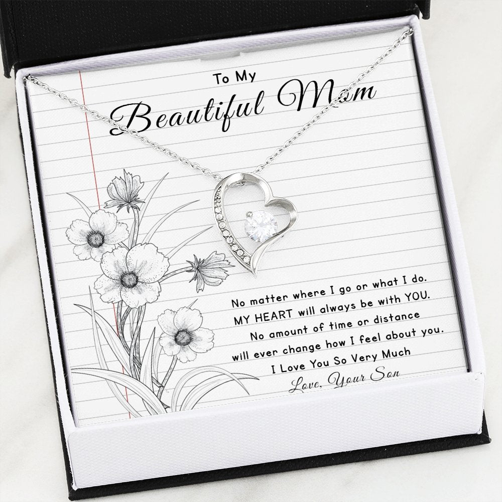 To My Beautiful Mom | No Matter Where I Go | Jewelry | C30025TG, C30025TR, lx-C30025, PB23-WOOD, PROD-2096515, PT-781, TNM-1, USER-43062 | TageUnlimited