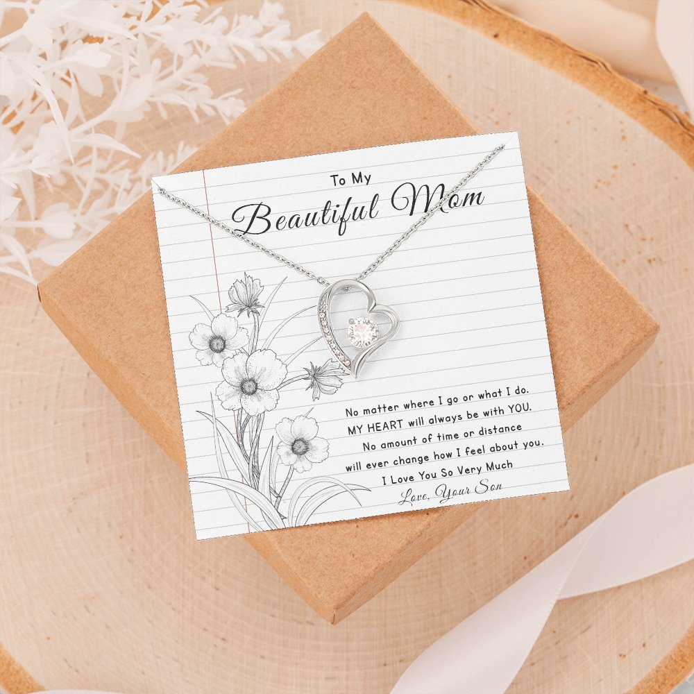 To My Beautiful Mom | No Matter Where I Go | Jewelry | C30025TG, C30025TR, lx-C30025, PB23-WOOD, PROD-2096515, PT-781, TNM-1, USER-43062 | TageUnlimited