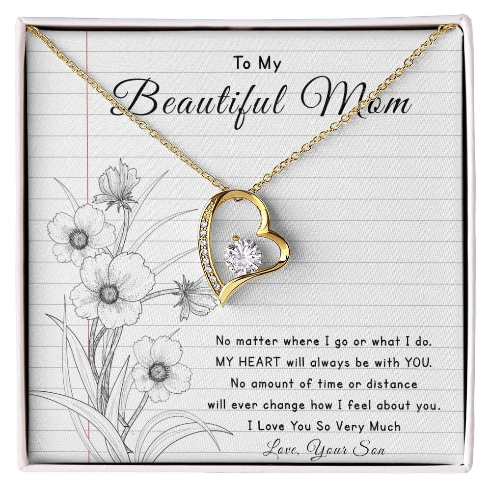 To My Beautiful Mom | No Matter Where I Go | Jewelry | C30025TG, C30025TR, lx-C30025, PB23-WOOD, PROD-2096515, PT-781, TNM-1, USER-43062 | TageUnlimited
