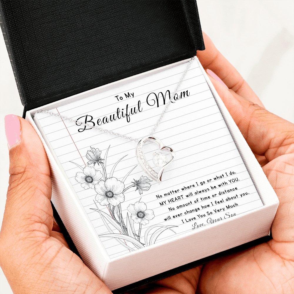 To My Beautiful Mom | No Matter Where I Go | Jewelry | C30025TG, C30025TR, lx-C30025, PB23-WOOD, PROD-2096515, PT-781, TNM-1, USER-43062 | TageUnlimited
