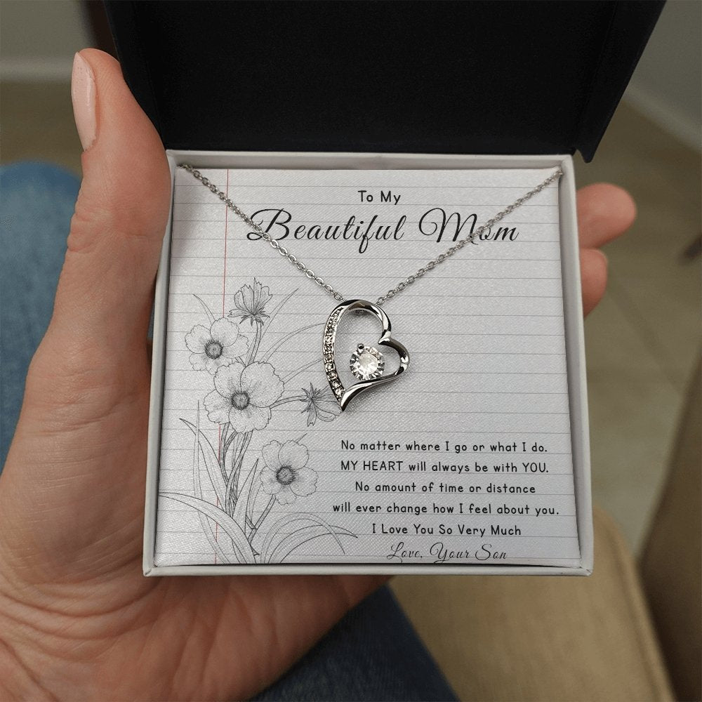 To My Beautiful Mom | No Matter Where I Go | Jewelry | C30025TG, C30025TR, lx-C30025, PB23-WOOD, PROD-2096515, PT-781, TNM-1, USER-43062 | TageUnlimited