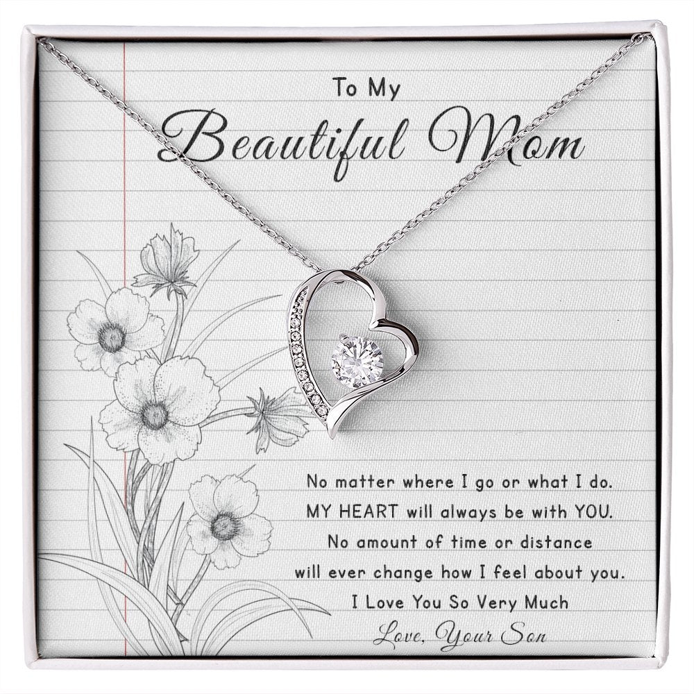 To My Beautiful Mom | No Matter Where I Go | Jewelry | C30025TG, C30025TR, lx-C30025, PB23-WOOD, PROD-2096515, PT-781, TNM-1, USER-43062 | TageUnlimited