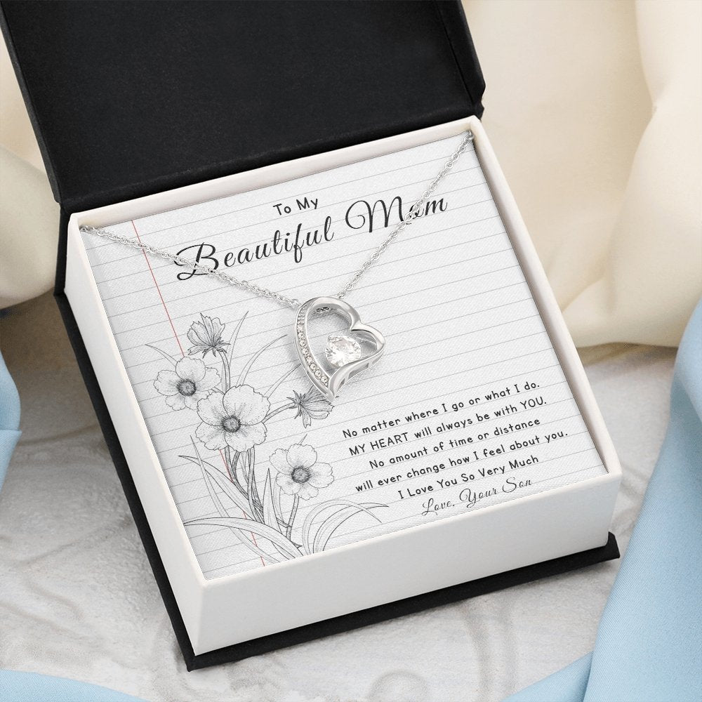To My Beautiful Mom | No Matter Where I Go | Jewelry | C30025TG, C30025TR, lx-C30025, PB23-WOOD, PROD-2096515, PT-781, TNM-1, USER-43062 | TageUnlimited