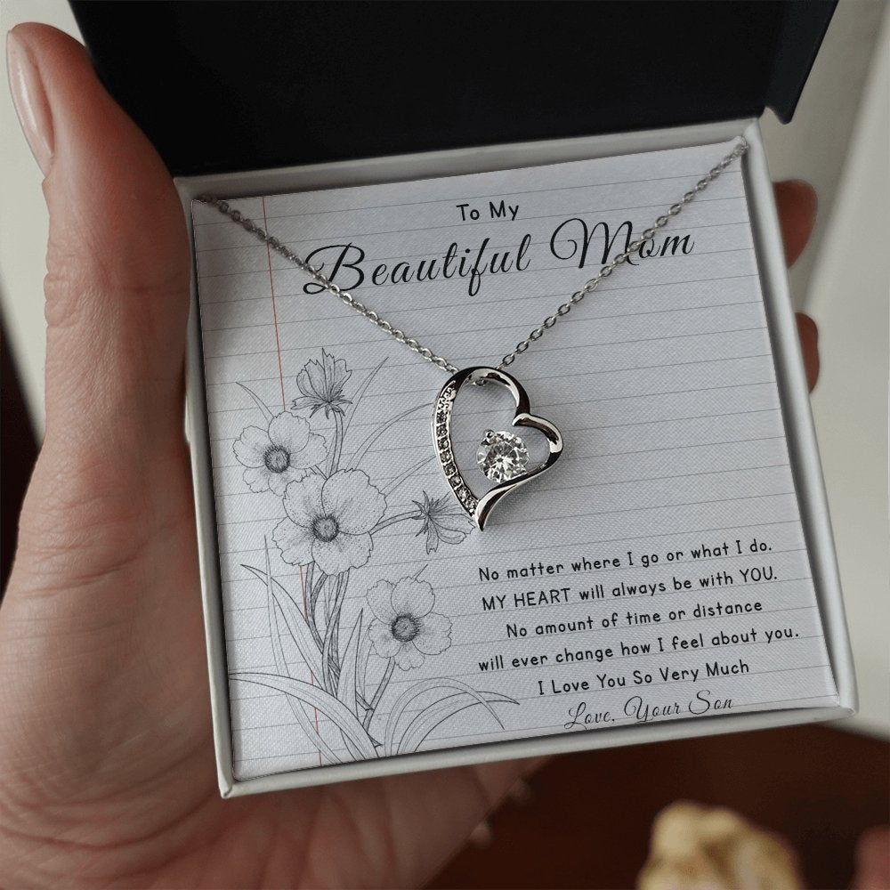 To My Beautiful Mom | No Matter Where I Go | Jewelry | C30025TG, C30025TR, lx-C30025, PB23-WOOD, PROD-2096515, PT-781, TNM-1, USER-43062 | TageUnlimited