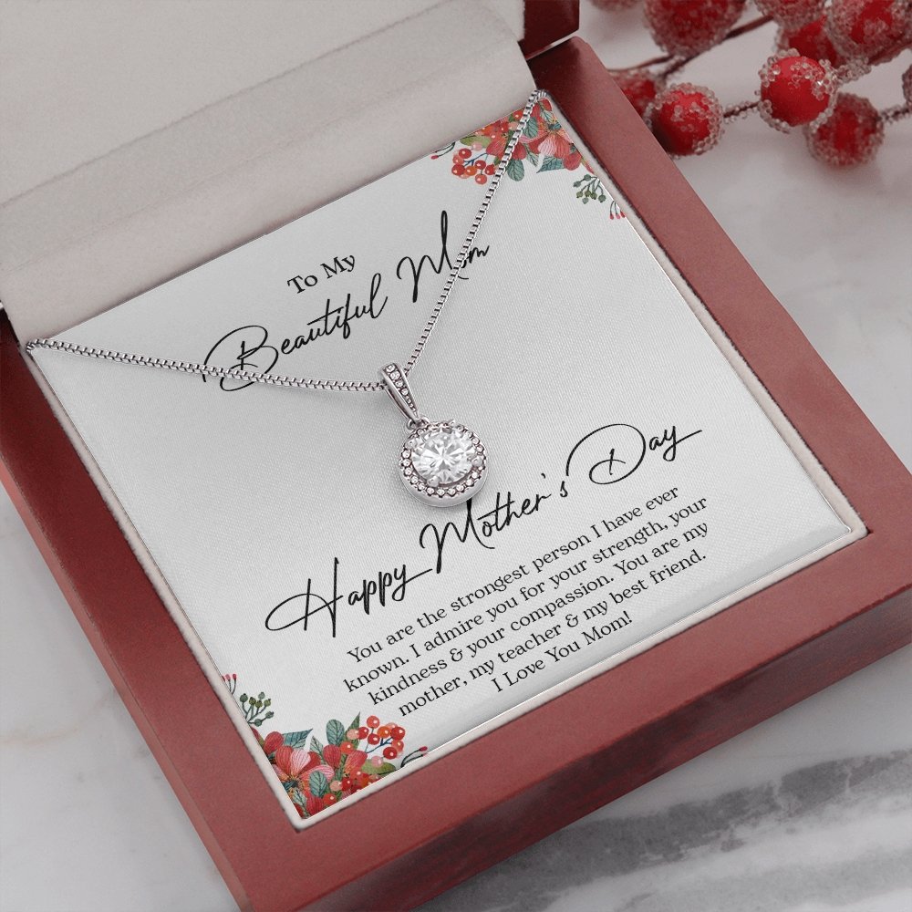 To My Beautiful Mom | You Are The Strongest Person | Jewelry | C30187TR, lx-C30187, PB23-WOOD, PROD-2093541, PT-2646, TNM-1, USER-43062 | TageUnlimited
