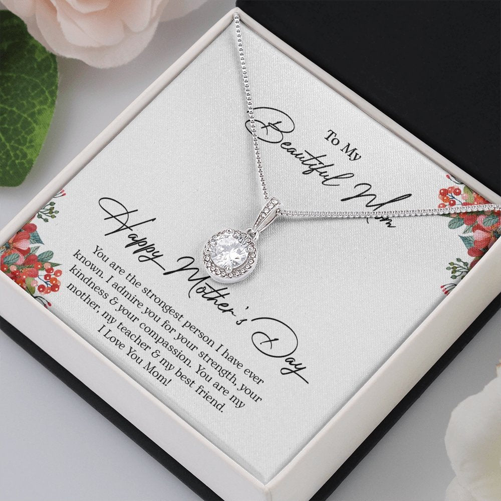 To My Beautiful Mom | You Are The Strongest Person | Jewelry | C30187TR, lx-C30187, PB23-WOOD, PROD-2093541, PT-2646, TNM-1, USER-43062 | TageUnlimited