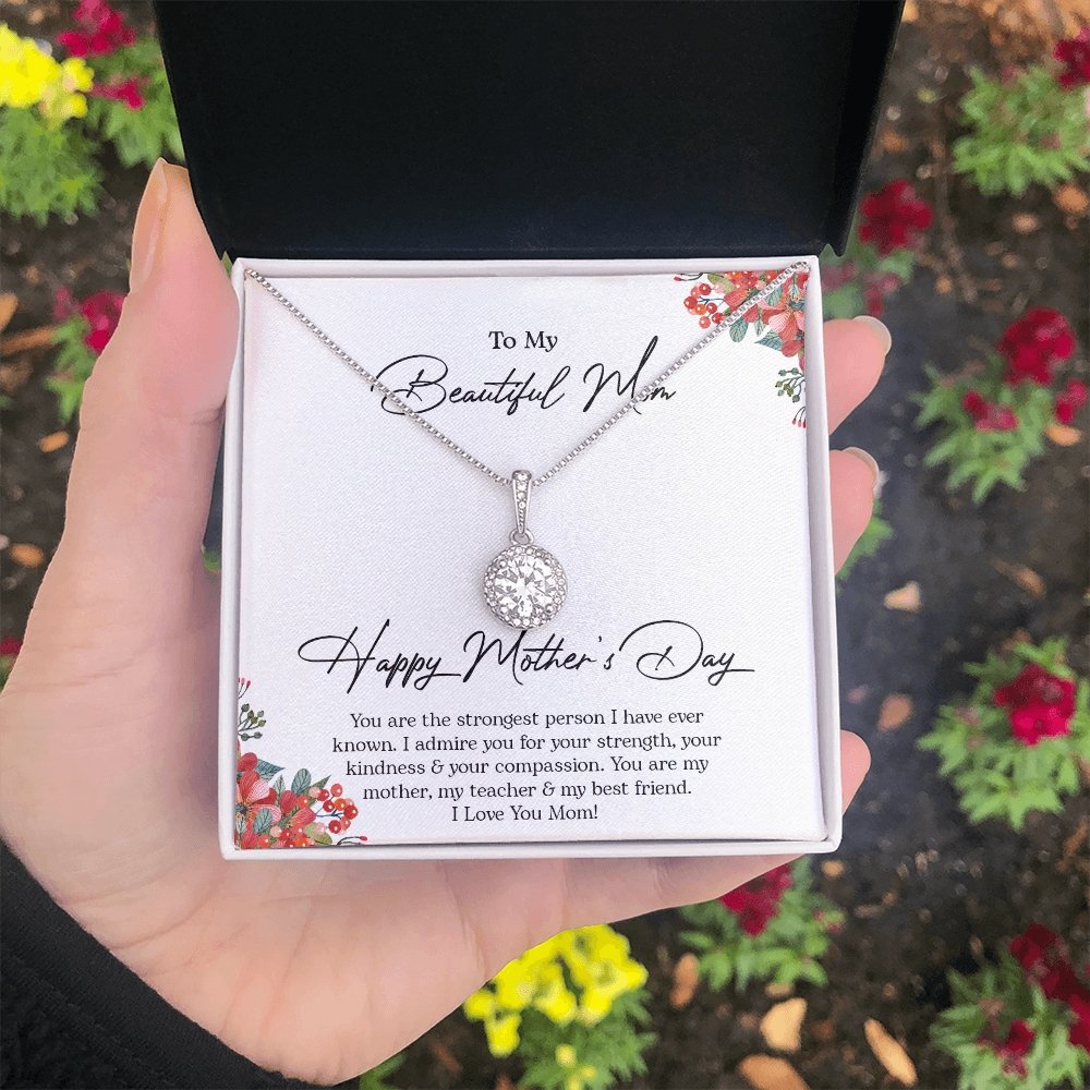To My Beautiful Mom | You Are The Strongest Person | Jewelry | C30187TR, lx-C30187, PB23-WOOD, PROD-2093541, PT-2646, TNM-1, USER-43062 | TageUnlimited