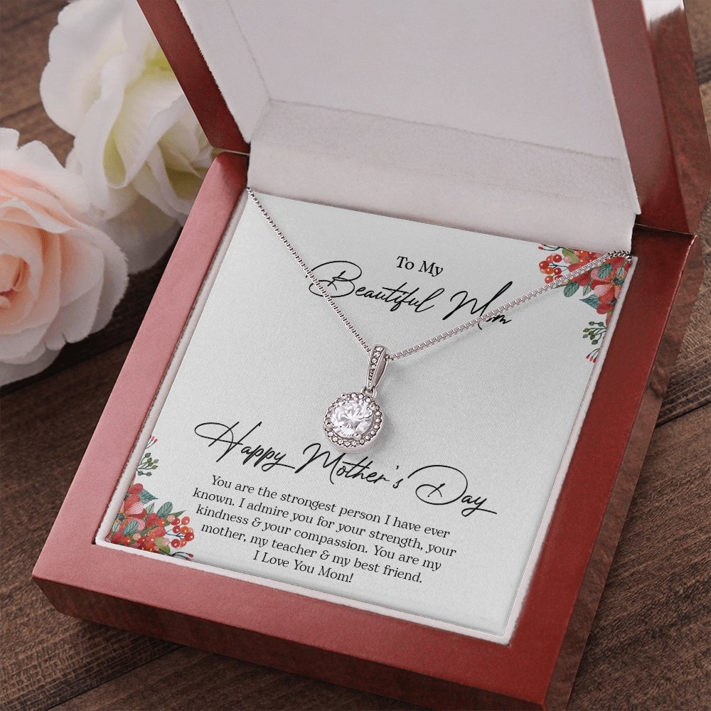 To My Beautiful Mom | You Are The Strongest Person | Jewelry | C30187TR, lx-C30187, PB23-WOOD, PROD-2093541, PT-2646, TNM-1, USER-43062 | TageUnlimited