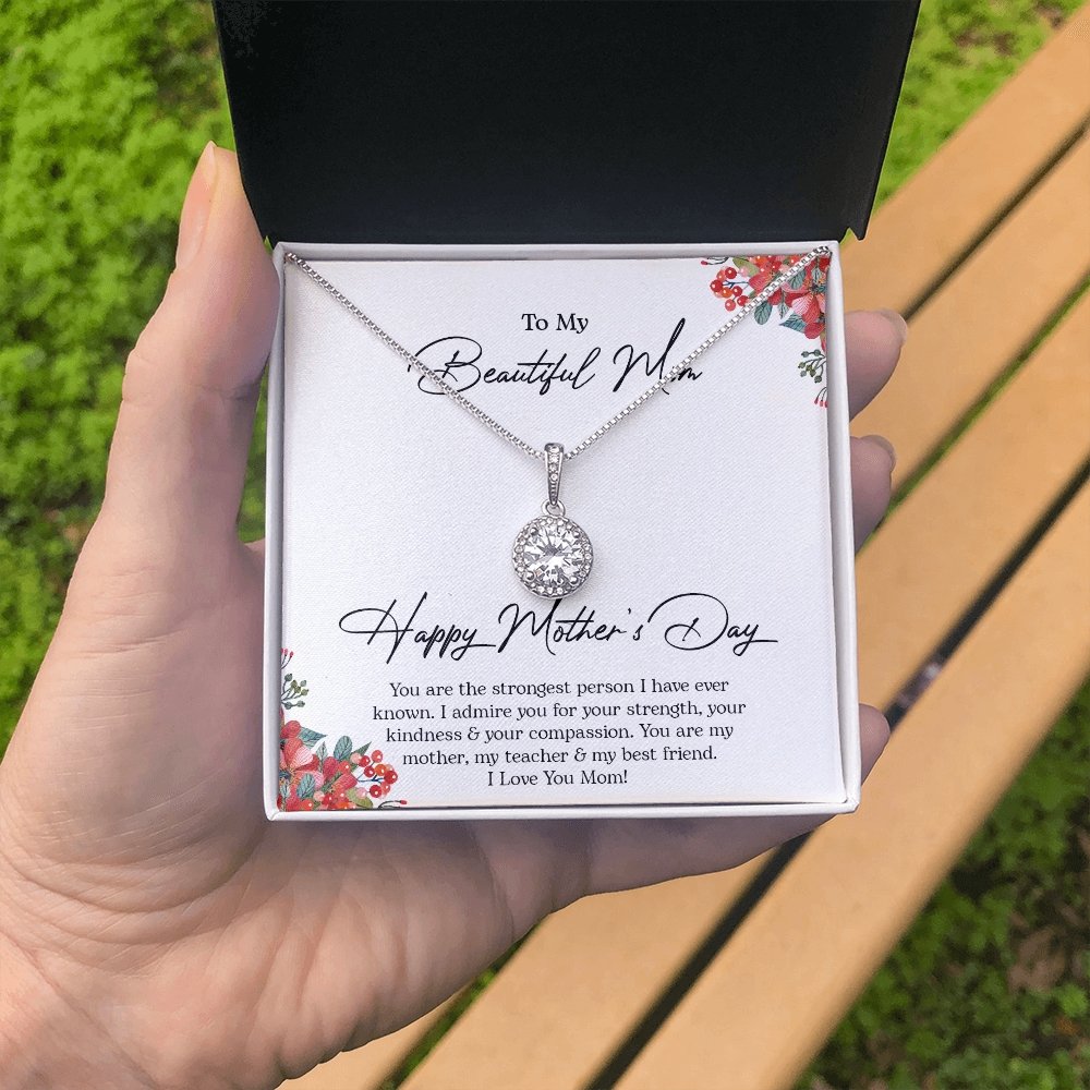 To My Beautiful Mom | You Are The Strongest Person | Jewelry | C30187TR, lx-C30187, PB23-WOOD, PROD-2093541, PT-2646, TNM-1, USER-43062 | TageUnlimited