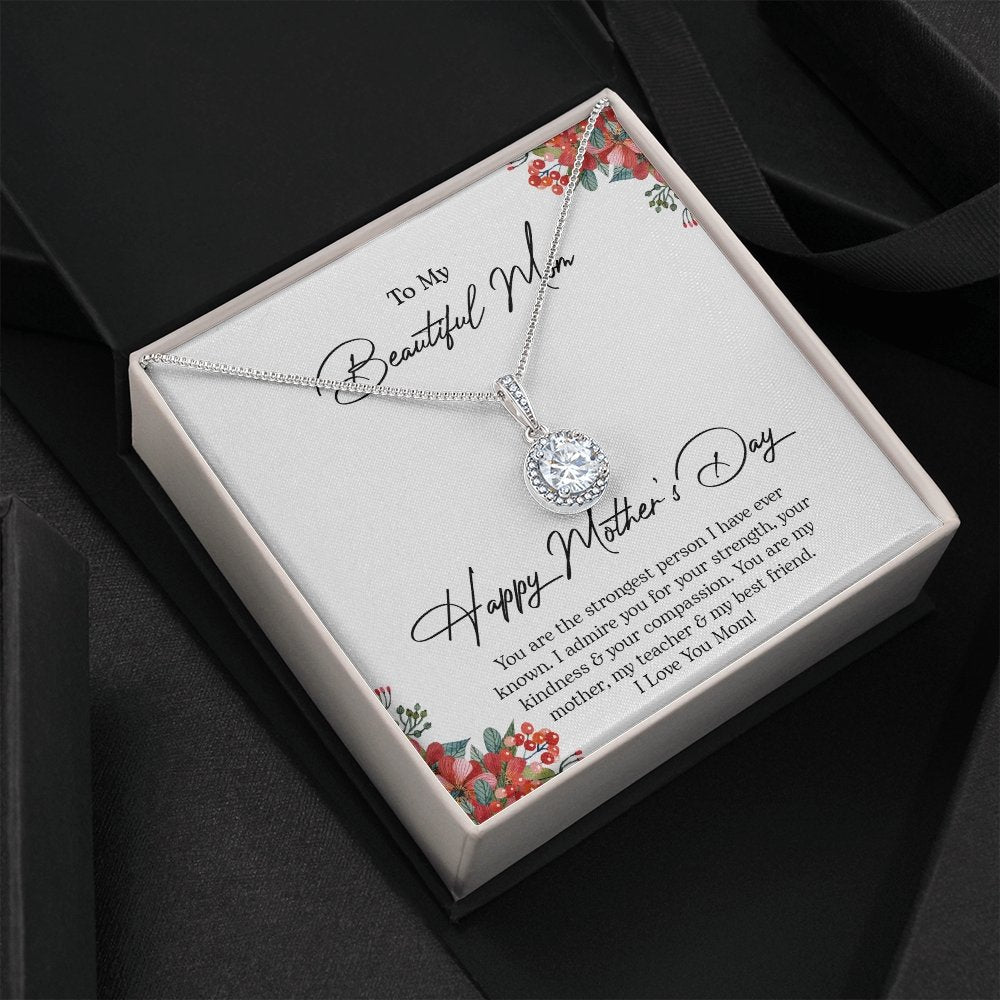 To My Beautiful Mom | You Are The Strongest Person | Jewelry | C30187TR, lx-C30187, PB23-WOOD, PROD-2093541, PT-2646, TNM-1, USER-43062 | TageUnlimited