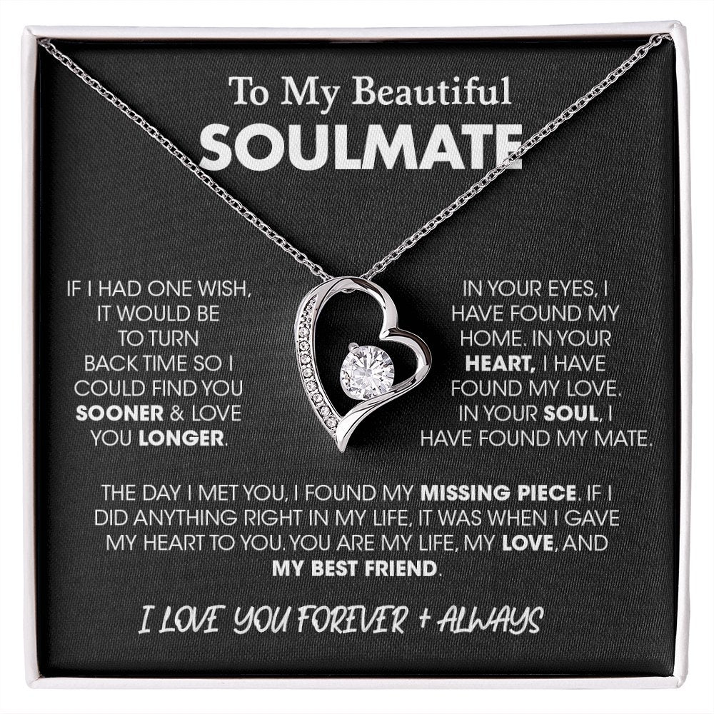 To My Beautiful Soulmate| If I Had One Wish | Jewelry | C30025TG, C30025TR, lx-C30025, PB23-WOOD, PROD-2164683, PT-781, TNM-1, USER-43062 | TageUnlimited