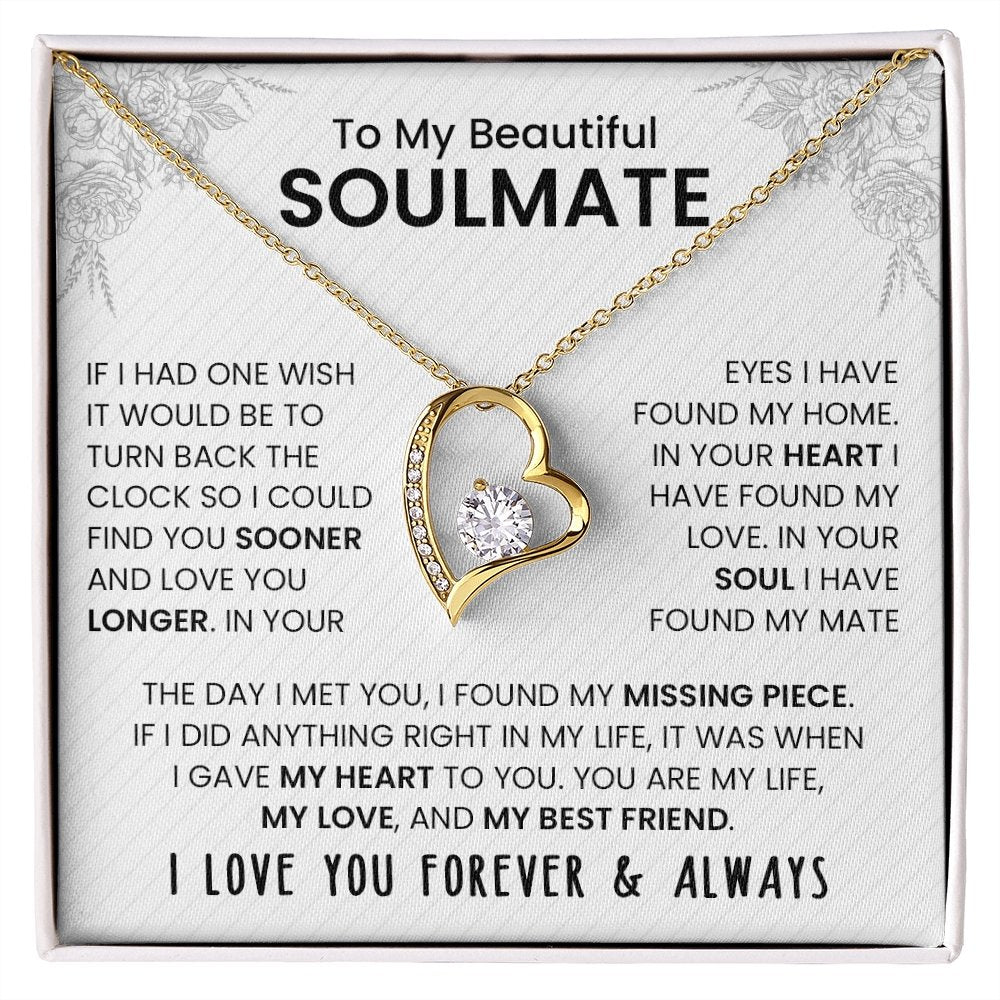 To My Beautiful Soulmate | If I Had One Wish | Jewelry | C30025TG, C30025TR, lx-C30025, PB23-WOOD, PROD-2242047, PT-781, TNM-1, USER-43062 | TageUnlimited