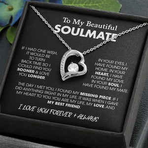 To My Beautiful Soulmate| If I Had One Wish | Jewelry | C30025TG, C30025TR, lx-C30025, PB23-WOOD, PROD-2164683, PT-781, TNM-1, USER-43062 | TageUnlimited