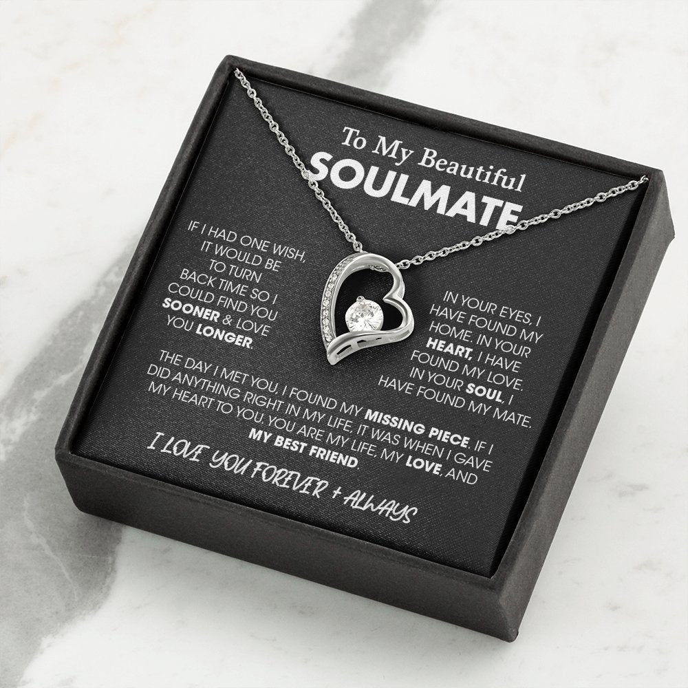 To My Beautiful Soulmate| If I Had One Wish | Jewelry | C30025TG, C30025TR, lx-C30025, PB23-WOOD, PROD-2164683, PT-781, TNM-1, USER-43062 | TageUnlimited