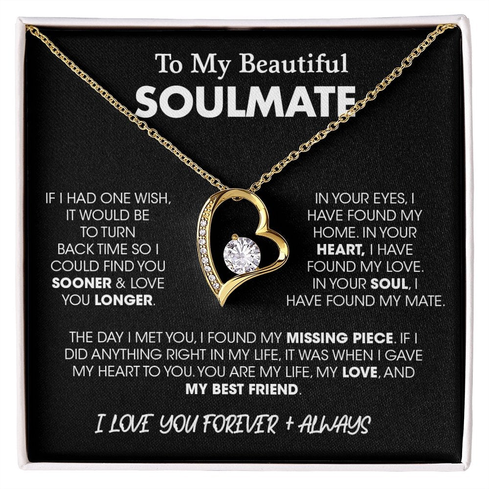 To My Beautiful Soulmate| If I Had One Wish | Jewelry | C30025TG, C30025TR, lx-C30025, PB23-WOOD, PROD-2164683, PT-781, TNM-1, USER-43062 | TageUnlimited