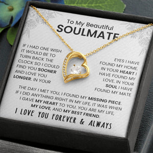 To My Beautiful Soulmate | If I Had One Wish | Jewelry | C30025TG, C30025TR, lx-C30025, PB23-WOOD, PROD-2242047, PT-781, TNM-1, USER-43062 | TageUnlimited