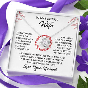 To My Beautiful Wife | Feel My Love 💓💓 | Jewelry | C30011TG, C30011TR, lx-C30011, PB23-WOOD, PROD-1751484, PT-922, TNM-1, USER-43062 | TageUnlimited