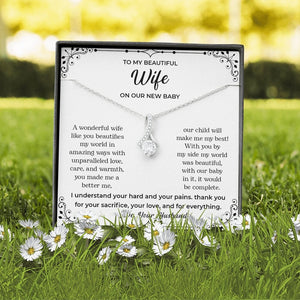 To My Beautiful Wife | On Our New Baby | Jewelry | C30084TG, C30084TR, lx-C30084, PB23-WOOD, PROD-2083517, PT-930, TNM-1, USER-43062 | TageUnlimited