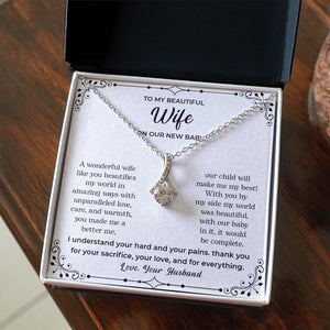 To My Beautiful Wife | On Our New Baby | Jewelry | C30084TG, C30084TR, lx-C30084, PB23-WOOD, PROD-2083517, PT-930, TNM-1, USER-43062 | TageUnlimited