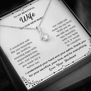 To My Beautiful Wife | On Our New Baby | Jewelry | C30084TG, C30084TR, lx-C30084, PB23-WOOD, PROD-2083517, PT-930, TNM-1, USER-43062 | TageUnlimited