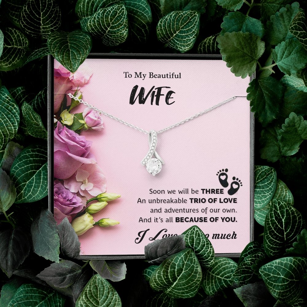 To My Beautiful Wife | Soon We Will Be Three 💕💎 | Jewelry | C30084TG, C30084TR, lx-C30084, PB23-WOOD, PROD-1875605, PT-930, TNM-1, USER-43062 | TageUnlimited