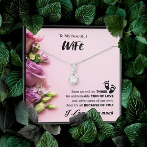 To My Beautiful Wife | Soon We Will Be Three 💕💎 | Jewelry | C30084TG, C30084TR, lx-C30084, PB23-WOOD, PROD-1875605, PT-930, TNM-1, USER-43062 | TageUnlimited