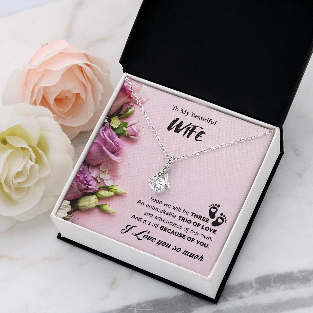 To My Beautiful Wife | Soon We Will Be Three 💕💎 | Jewelry | C30084TG, C30084TR, lx-C30084, PB23-WOOD, PROD-1875605, PT-930, TNM-1, USER-43062 | TageUnlimited