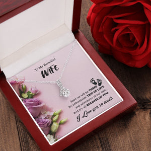 To My Beautiful Wife | Soon We Will Be Three 💕💎 | Jewelry | C30084TG, C30084TR, lx-C30084, PB23-WOOD, PROD-1875605, PT-930, TNM-1, USER-43062 | TageUnlimited