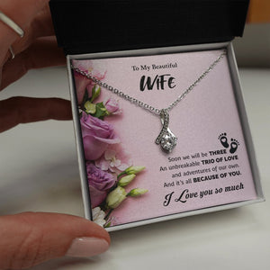 To My Beautiful Wife | Soon We Will Be Three 💕💎 | Jewelry | C30084TG, C30084TR, lx-C30084, PB23-WOOD, PROD-1875605, PT-930, TNM-1, USER-43062 | TageUnlimited