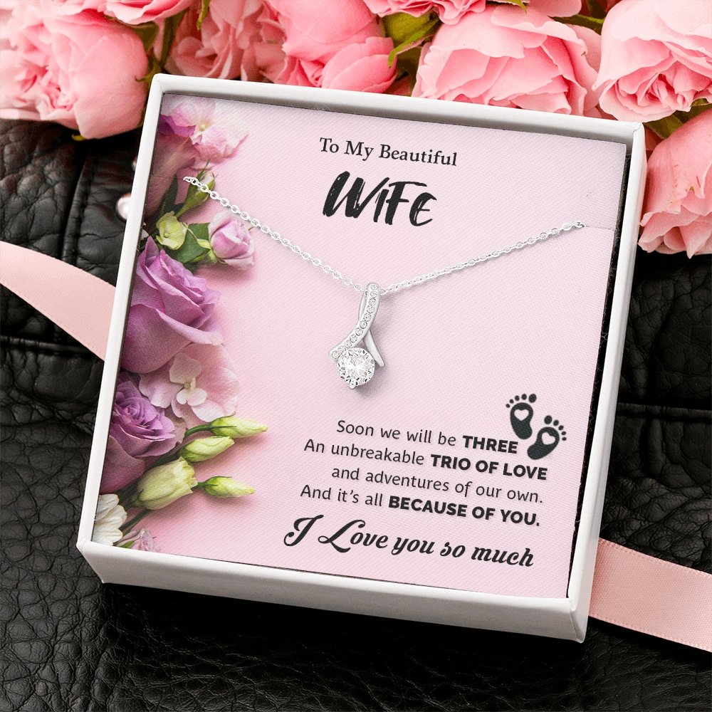 To My Beautiful Wife | Soon We Will Be Three 💕💎 | Jewelry | C30084TG, C30084TR, lx-C30084, PB23-WOOD, PROD-1875605, PT-930, TNM-1, USER-43062 | TageUnlimited