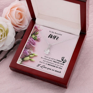 To My Beautiful Wife | Soon We Will Be Three 💕💎 | Jewelry | C30084TG, C30084TR, lx-C30084, PB23-WOOD, PROD-1875605, PT-930, TNM-1, USER-43062 | TageUnlimited