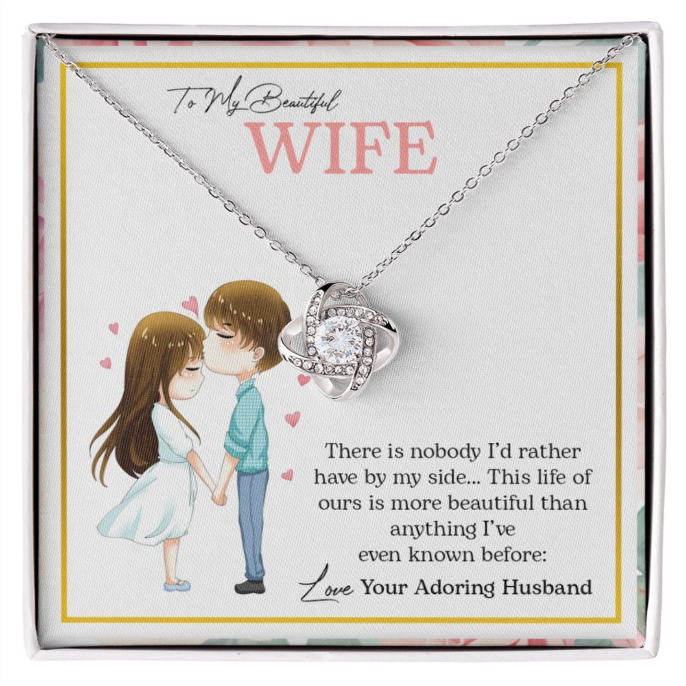 To My Beautiful Wife | There Is Nobody I'd Rather Have By My Side | Jewelry | C30011TG, C30011TR, lx-C30011, PB23-WOOD, PROD-2247979, PT-922, TNM-1, USER-43062 | TageUnlimited