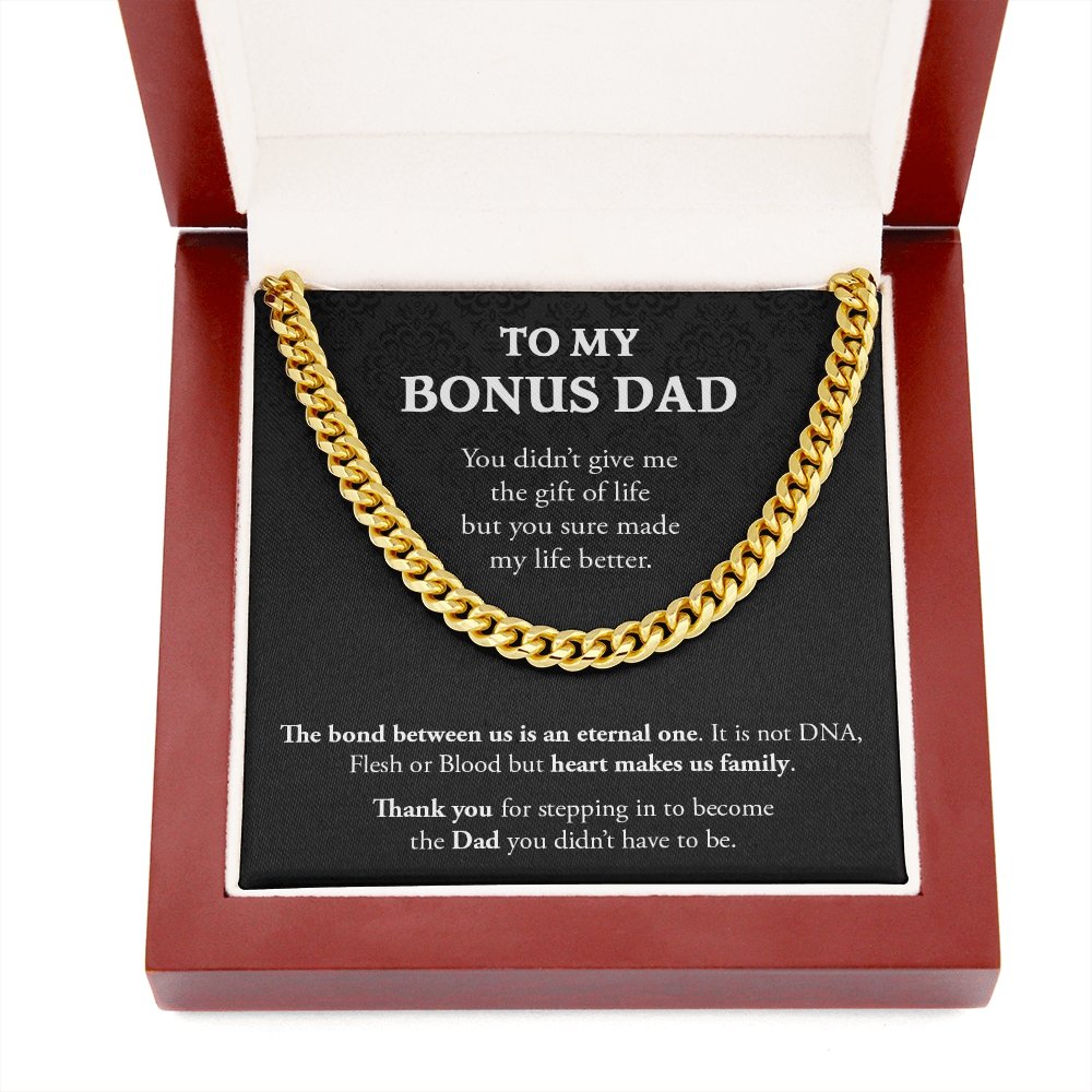 To My Bonus Dad | Thank You For Stepping In 💖 | Jewelry | C30184T, C30184TG, lx-C30184, PB23-WOOD, PROD-1826832, PT-1772, USER-43062 | TageUnlimited
